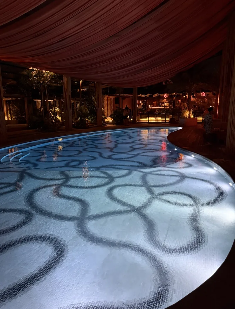 The pool and the canopy at Desa Kitsuné, Canggu