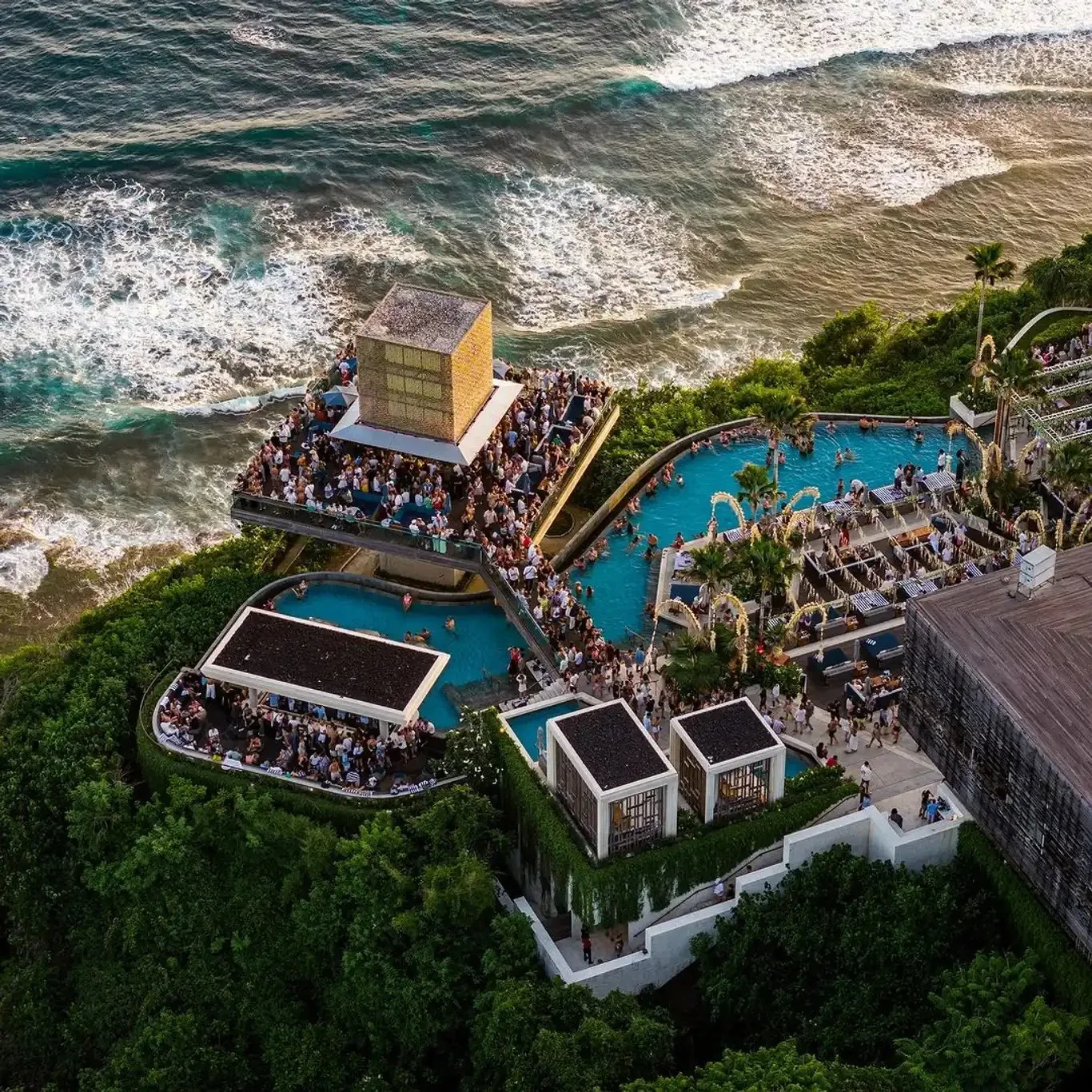 Savaya on the Bukit clifftop, seen from the air