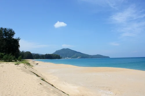 The empty north end of Mai Khao, inside Sirinat National Park
